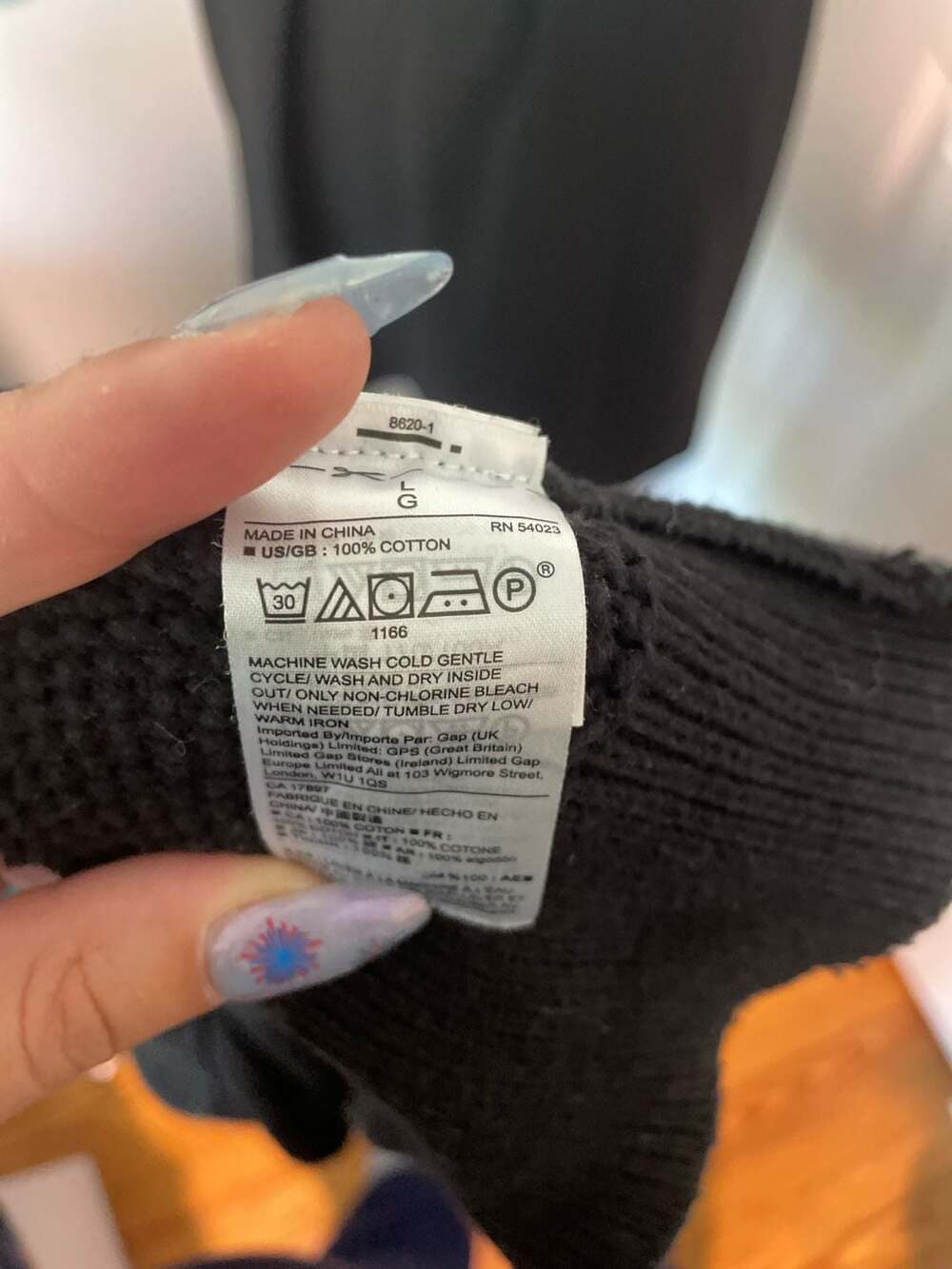 Gap Women's Black Cable Knit Cotton Sweater L - Picture 6 of 6